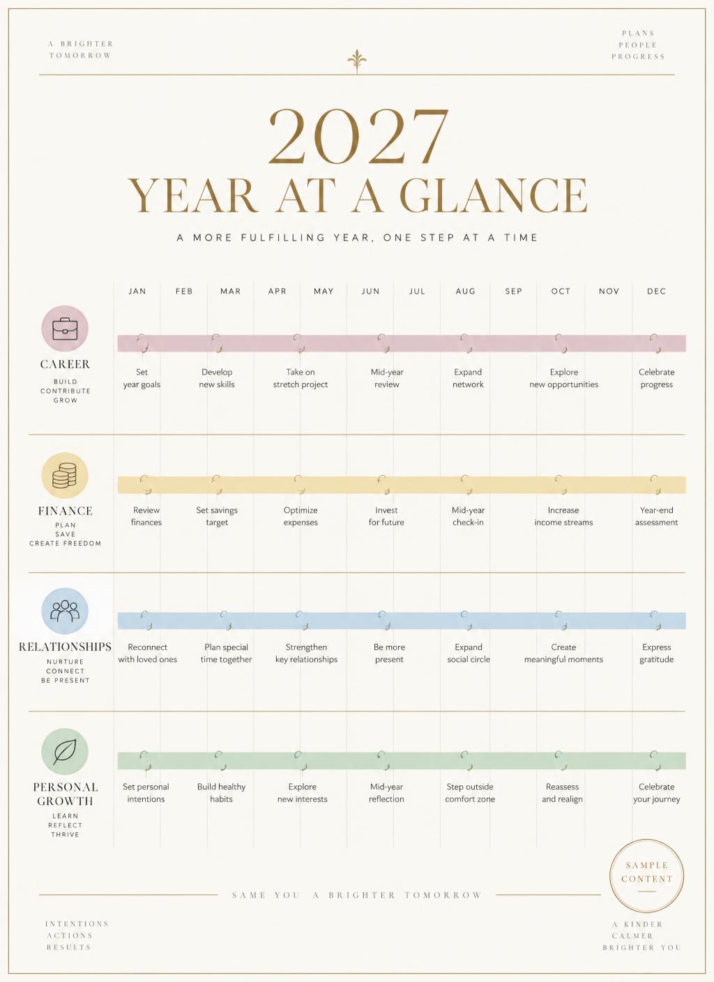 Sample preview page: 2027 Year at a Glance